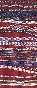 A selection of fingerloop braids Gina Barrett